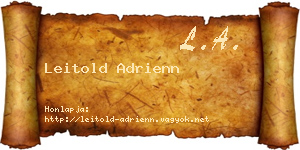 Leitold Adrienn névjegykártya